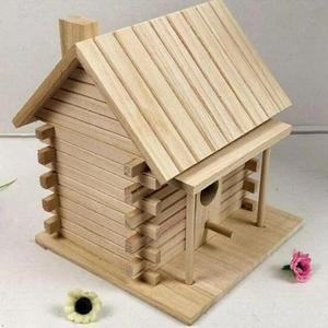 나무 새 은신처 상자 DIY 번식 앵무새 Cockatiels 제비 야외 지붕 집 장식