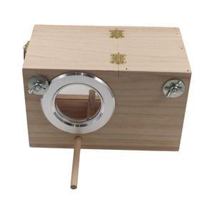 투명 창 나무 앵무새 번식 상자 아크릴/목재 탈착식 새집 은신처 부화