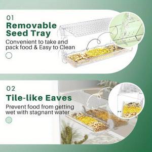 야외용 창 새 피더  으로 장착 투명 창 야생 외부 집