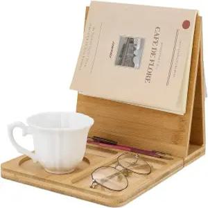 독서용 PH 팬더홀 나무 책꽂이 컵 펜 휴대폰 안경 정리함 접이식 선반 애호가용 책상 사무실 침실