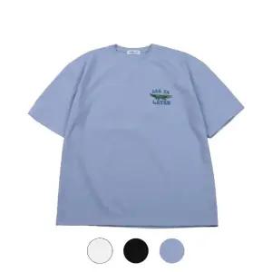 [모로엠] 남녀공용 오버핏 악어프린팅 캐주얼 반팔티셔츠 9MI-TSH-CROCO