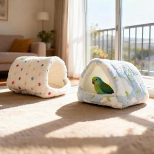 앵무새 은신처 침대  새 큰 숨 장소 공작새 종에 호환 겨울 햄스터 C
