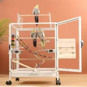 아크릴 앵무새장 버드케이지 잉꼬 날림장 밀폐형 쉼터