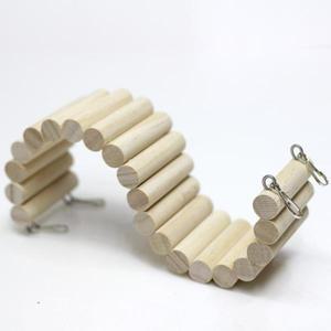 햄스터 우리용 단일 나무 다리 구부릴 수  울타리 소형 애완동물