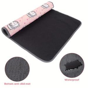 1PC 햄스터 프린트 방수 매트 세탁 가능 기니피그  케이지 재사용 미끄럼 방지 소동물용