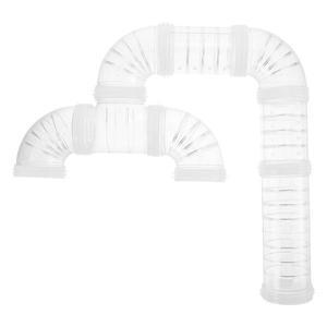 1세트 형 헤비듀티 햄스터 터널 입구 소형 애완동물용 호환 케이지 외부 미로 튜브 플라스틱 호환 액세서리