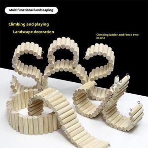 U1개 여러 크기의 나무 다리형 케이지 작은 동물들이 등반할 수  햄스터용 구부릴 울타리 서식지