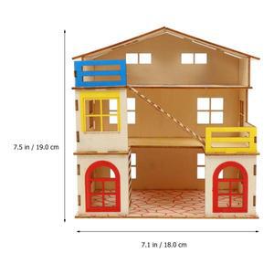 1세트 다층 목재 애완동물 빌라 햄스터 성 소형 동물 집 사다리 자연 은신처 놀이집 드워프 시리아