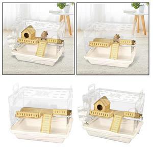 투명 아크릴 햄스터 하우스 작은 동물 케이지 애완 거빌 드워프 마우스