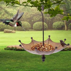 야외용 새 모이통 우산 모양 걸이식 목욕통 벌새 정원 마당 농장 용품 애완용품