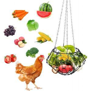닭 걸이식 야채 급이기 스테인리스 스틸 스텐 체인이  대형 접이식 양배추 급이 바구니 호환