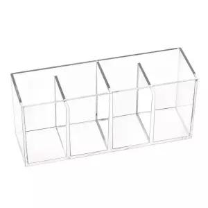 [에스에스_62]4칸 투명 아크릴 필기구통 일자연결