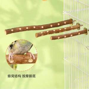 천연 나무 새 앵무새 스탠드 지점 포크 퍼치 막대 발 그라인딩 스틱 새장  애완 동물 Budgies Cockatiels