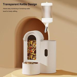 2-in-1 자동 먹이통 대용량 햄스터 급식기 급수기 디스펜서 기니피그 쥐용 호환 물흘림 방지