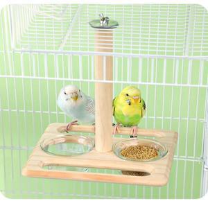 앵무새 나무 걸이 피더 음식 물 그릇 Cockatiels 호환 농어 설치가  조류 호환 액세서리