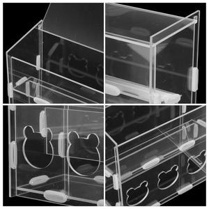 투명 아크릴 루틴 치킨 급식기 자동 흘림 방지  앵무새 비둘기용 다용도