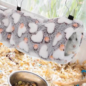 1Pcs 작은 애완 동물 해먹  터널 은신처  걸이형 침대  햄스터 기니피그 겨울