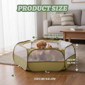 접이식 휴대용 소동물 놀이터 덮개  실내/실외용 병아리 강아지 새끼 고양이 기타 소형 애완동물용