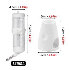 1세트 2-in-1 햄스터 토끼 물병 누수 방지 분리형 물통 볼 베어링 은신처