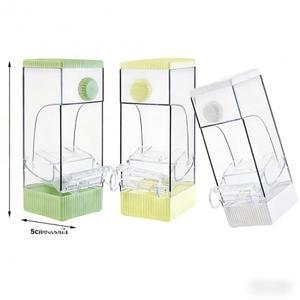 자동 소형 앵무새 급식기 물 튀김 방지 대용량 애완동물 급식 하우스형 새 모이통