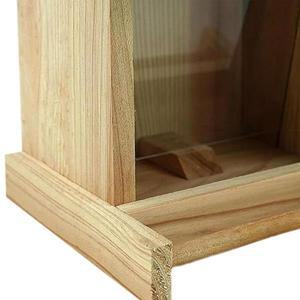 나무 새 집 피더 작은 새 잉꼬용 호환 지붕이  투명 창