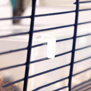 물튀김 방지 새 모이통 투명 걸이식 앵무새 물통 플라스틱 사료통 비둘기 케이지