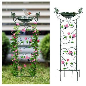 야외용 호환 트렐리스 버드 배스 정원 식물 피더 뒤뜰 빈티지 장식 마당 40 인치 높이