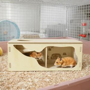 클라이밍 구조물 나무 햄스터 집 분리형 씹힘 방지 빌라 쌓을 수  숨 곳 애완동물 케이지 장식