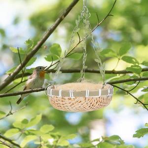 넓은 대나무로 짠 야외용 호환 앵무새 은신처 새장 카카테일 핀치 카나리아 비둘기 참새 집