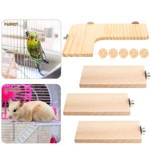 1세트 간편 설치 나무 햄스터  등반판 점핑 스탠드 소형 동물 앵무새 친칠라 다람쥐 쥐 케이지용