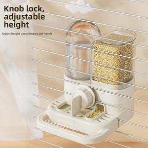 2-in-1 대용량 자동 새 모이통 누수 방지 걸이식 앵무새 물통 흘림 먹이통 애완동물 급식기