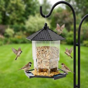 야외용 호환 새 모이통 360도 회전식 트레이가  내후성 야생조류 할아버지 이상적인 선물
