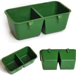 2개입 2 in 1 앵무새 먹이 물 그릇 이중 급식 컵 플라스틱 새 비둘기 케이지 물통 애완동물