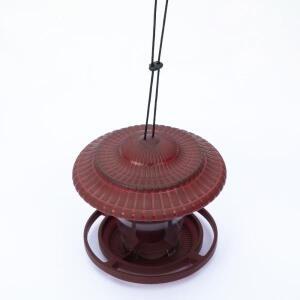 방수형 야생조류 급식기 대용량 내구성  플라스틱 지붕형 조류 사료통 야외용