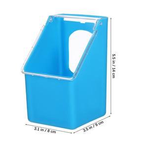 4Pcs 비둘기 먹이통 걸이식 새 투명한 흘림 방지 디자 청소할 수  대용량 앵무새 메추라기 케이지용