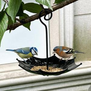 우산 모양 걸이 새 모이통  누수 방지 먹이 공급소 다기능 플라스틱 물통
