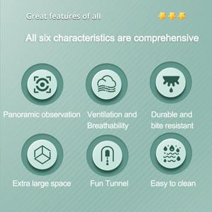 햄스터 케이지  빌라 대형 아크릴 터널 골드 하우스 투명 싱글 더블 레이어