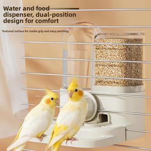 대용량 자동 새 모이통 흘림 방지 물통 걸이형 애완동물 급식기