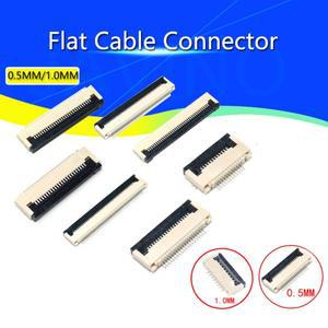 10pcs 0.5mm1mm 피치 클램 쉘 소켓 FPC FFC 플랫 케이블 커넥터 4P 5P 6P 8P 10P 12P 20P 22P 30P