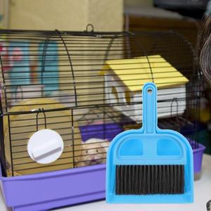 1세트 햄스터 케이지 미니 쓰레받이 빗자루 작은 동물 청소 도구 소형 휴대용 호환 브러쉬 다기능