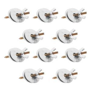 10세트 양쪽 끝이  새장 나사 스테인리스 스틸 스텐 하드웨어 앵무새 퍼치 스탠드  새 놀이터 호환 액세서