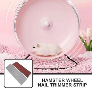 2세트 햄스터 운동 휠 손톱 다듬기 스트립 연마 교체 패드  미끄럼 방지 러닝  매트 다람쥐용
