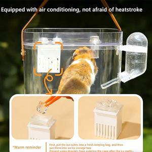 햄스터 야외 이동장 휴대용 호환 케이지 투명 대형 비로 애완용품 새 용품
