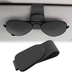 자동차용 BFXM 선글라스 홀더 안경걸이 클립 카바이저용 마그네틱 가죽 카 썬바이저 티켓 카드