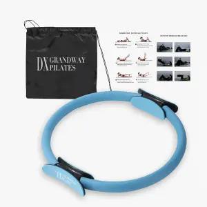 DX 그랜드웨이 프리미엄 필라테스 링 피트니스 서클 가벼운 내구성 폼 패딩 핸들 팔 허벅지 다리 및 코어를