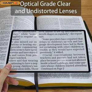 책문서용 전체 페이지 돋보기 대형 시트 독서 보조 렌즈 2개