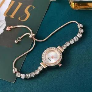 여성시계 오로라벨 슬라이드 여성 손목시계(화이트) 여자시계