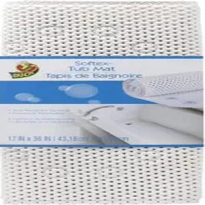 욕조용 오리 브랜드 소프트텍스 목욕 매트 세탁기 사용 가능 17 x 36 인치 흰색 스키드 저항성393477