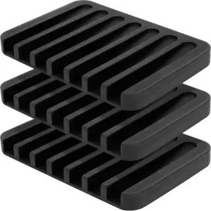 샤워 폭포 비누 홀더용 안웬크 접시 3팩 트레이 세이버 배수기 유연한 실리콘 샤워/목욕실/주방/카운터탑