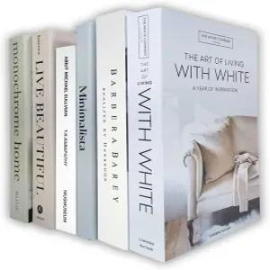 HMMSTR 장식용 DIY 가짜 책 6권 디자이너 럭셔리 모던 페이크 거실 물건 입장 가정 책장 커피 테이블